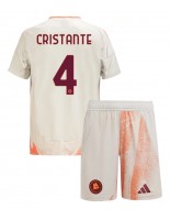 AS Roma Bryan Cristante #4 Venkovní dres pro děti 2024-25 Krátký Rukáv (+ trenýrky)